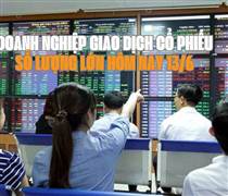 Chứng khoán hôm nay 13/6: 6 doanh nghiệp giao dịch cổ phiếu số lượng lớn