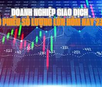 Chứng khoán hôm nay 23/1: 8 doanh nghiệp giao dịch cổ phiếu số lượng lớn