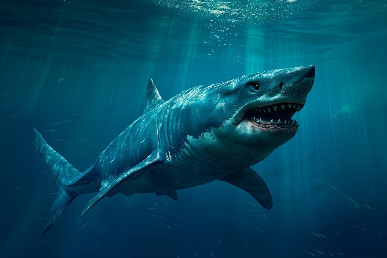 shark megalodon art concept illustration