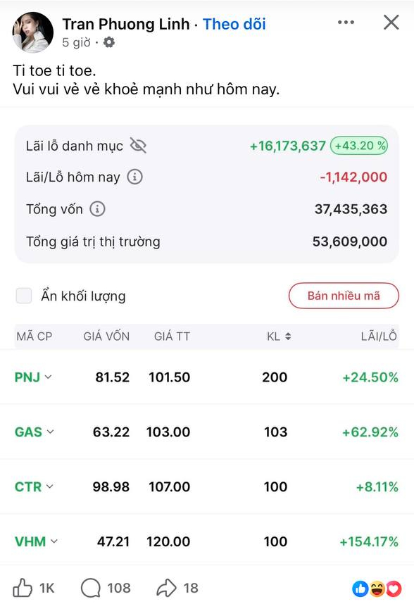 Không cần học cao siêu, ca sĩ Phương Linh vẫn lãi đậm chứng khoán nhờ tư duy này