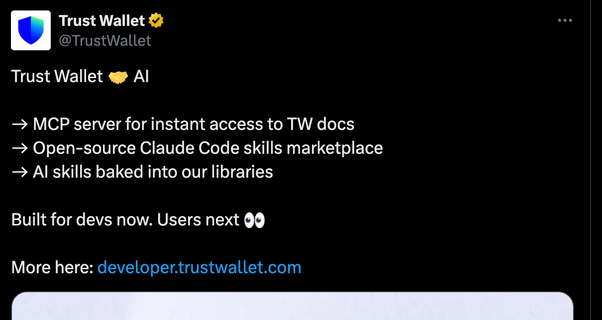 Giao diện AI của Trust Wallet