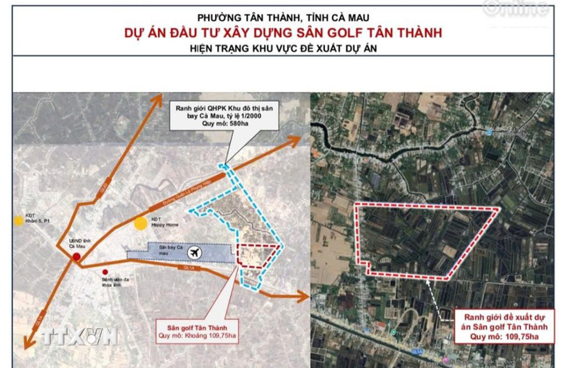 Cà Mau chấp thuận đầu tư dự án sân Golf hơn 1.800 tỷ đồng
