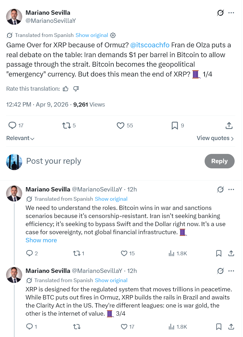 Nguồn: X/Mariano Sevilla