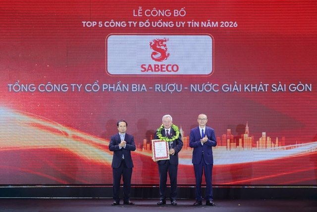 SABECO giữ danh hiệu dẫn đầu Top 5 Công ty đồ uống có cồn uy tín 2026 - Ảnh 1.