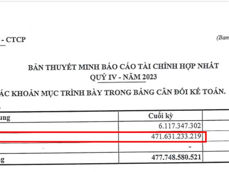Công ty rẻ rách mà cũng có gần 500 tỷ gửi ngân hàn...