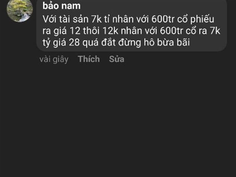 Ae cho xin ý kiên định giá dig 12k là chuẩn giá tr...