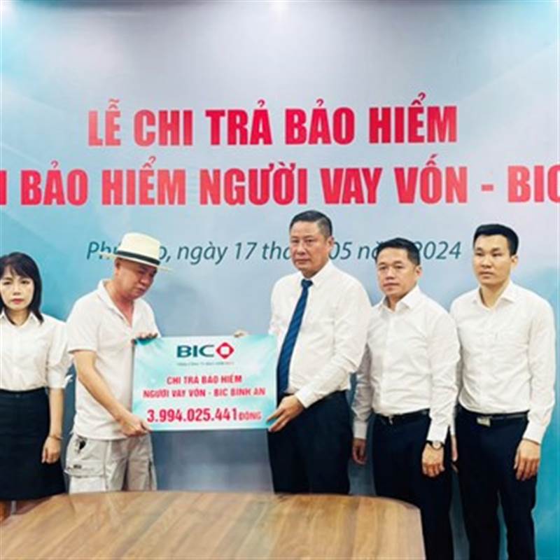BIC chi trả gần 4 tỉ đồng quyền lợi bảo hiểm BIC Bình An cho khách hàng