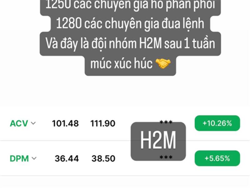 H2M Team luôn đi trước đón đầu thị trường CKVN 👍 ...