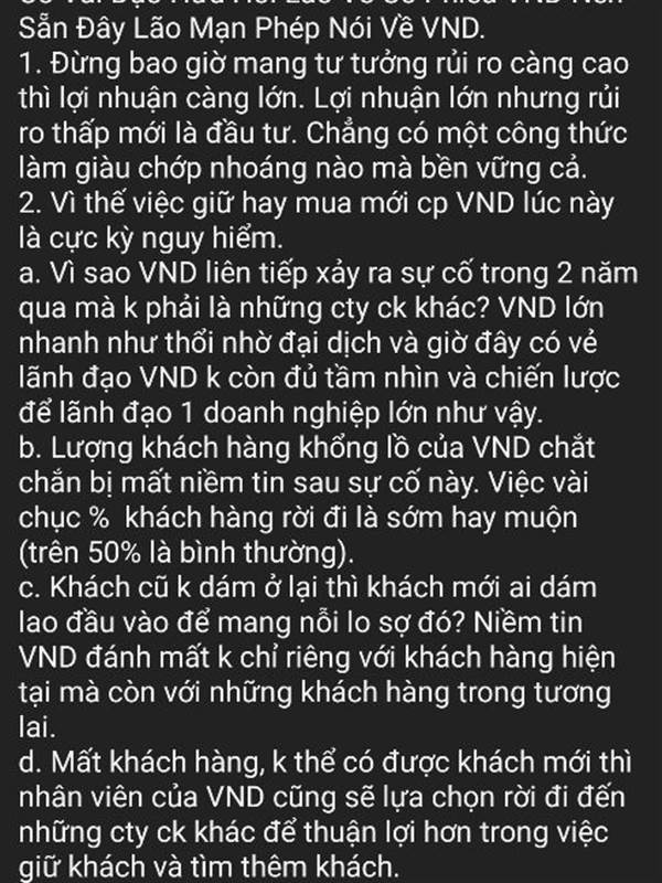 Ae có tin xấu gì về vnd chia sẻ nào