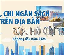 Infographics: Bức tranh ngân sách nhà nước của TP. Hồ Chí Minh 6 tháng năm 2024