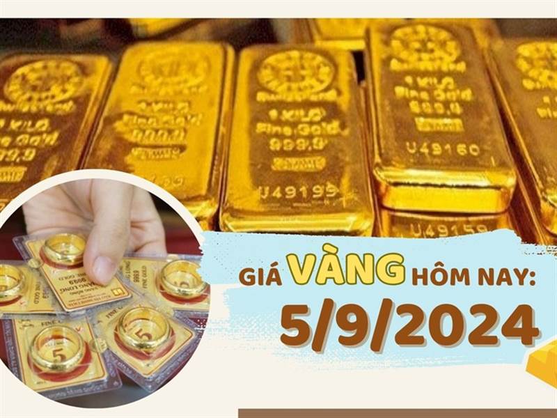 Giá vàng hôm nay 5/9: Vàng nhẫn tiếp tục giảm xuống mức bao nhiêu?