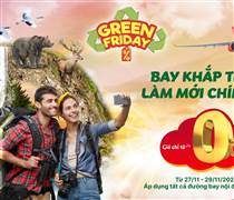 VJC: Bay xanh cùng Vietjet với siêu khuyến mãi Green Friday