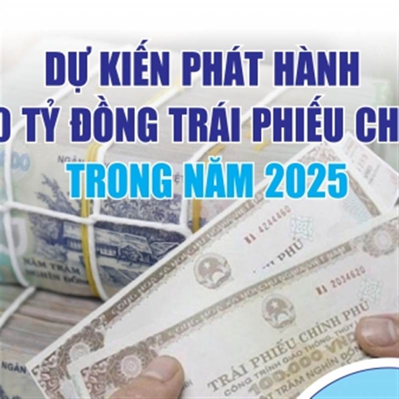 Infographics: Dự kiến phát hành 500.000 tỷ đồng trái phiếu chính phủ trong năm 2025