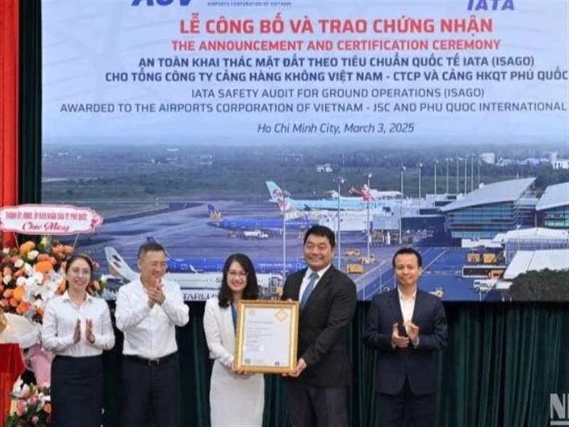 ACV và sân bay Phú Quốc đạt chuẩn quốc tế về an toàn khai thác mặt đất