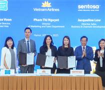 Vietnam Airlines bắt tay Tổng cục Du lịch Singapore và Sentosa hút khách Việt