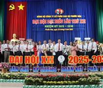 Đại hội Đại biểu Đảng bộ Công ty CP Cao su Phước Hòa nhiệm kỳ 2025–2030 thành công tốt đẹp