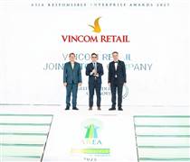 VRE: Vincom Retail tiếp tục được vinh danh top 50 công ty niêm yết tốt nhất Việt Nam và lãnh đạo xanh Châu Á
