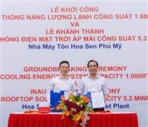 Tập đoàn Hoa Sen hợp tác với SP Group trong dự án năng lượng sạch giúp tránh phát thải hơn 14.000 tấn CO₂ mỗi năm