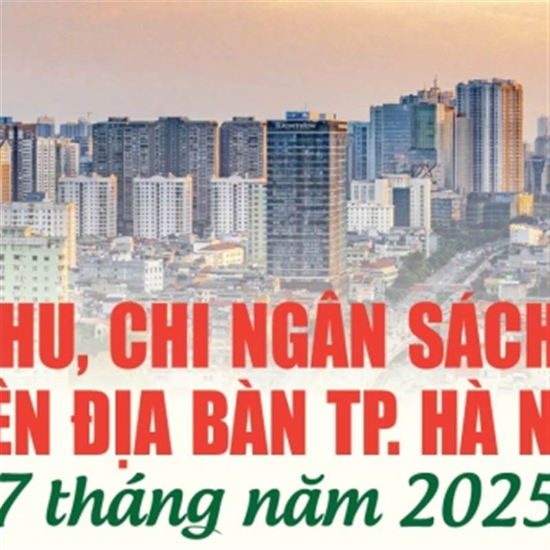 Infographics: Thu, chi ngân sách trên địa bàn TP. Hà Nội 7 tháng năm 2025