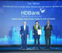 HDBank giữ vị trí thứ 3 Top ngân hàng niêm yết uy tín và hiệu quả nhất Việt Nam