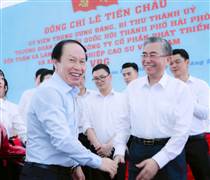 GVR: Bí thư Thành ủy Hải Phòng Lê Tiến Châu thăm và làm việc tại Khu công nghiệp Cộng Hòa VRG
