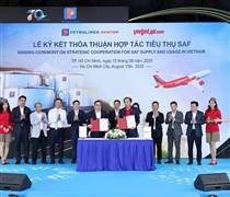 Hãng hàng không của tỷ phú Nguyễn Thị Phương Thảo sẽ sử dụng lô nhiên liệu hàng không bền vững đầu tiên tại Việt Nam, do Petrolimex pha trộn