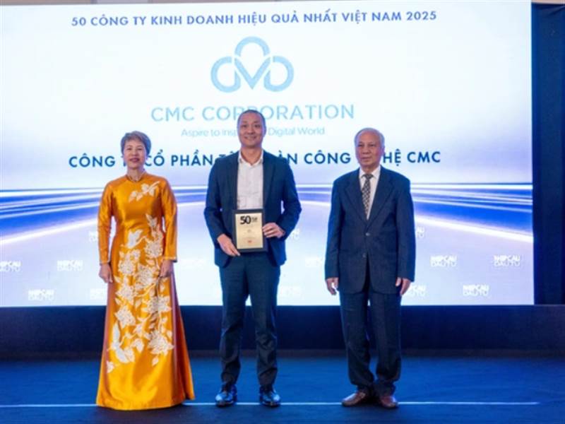 CMG: Xếp hạng Top 50 Công ty Kinh doanh Hiệu quả nhất Việt Nam 2025