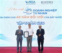 CEO: Được vinh danh trong top 40 doanh nghiệp tư nhân tiêu biểu đại diện 40 năm đổi mới
