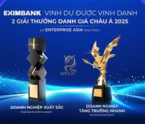 Eximbank được vinh danh “Doanh nghiệp xuất sắc Châu Á” và “Doanh nghiệp tăng trưởng nhanh” tại APEA 2025