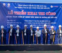 Thi công trạm biến áp 500kV Bắc Ninh và đường dây đấu nối