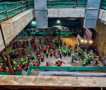 Đã khoan qua 4 ga ngầm tuyến đường sắt Nhổn - ga Hà Nội