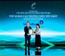 Hai giải thưởng uy tín ghi nhận nỗ lực minh bạch trong hoạt động quản trị của VietinBank
