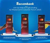 Thêm một tổ chức thẻ quốc tế vinh danh Sacombank về năng lực phát triển thanh toán số