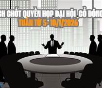 Tin chứng khoán: 11 doanh nghiệp chốt quyền họp đại hội cổ đông tuần tới