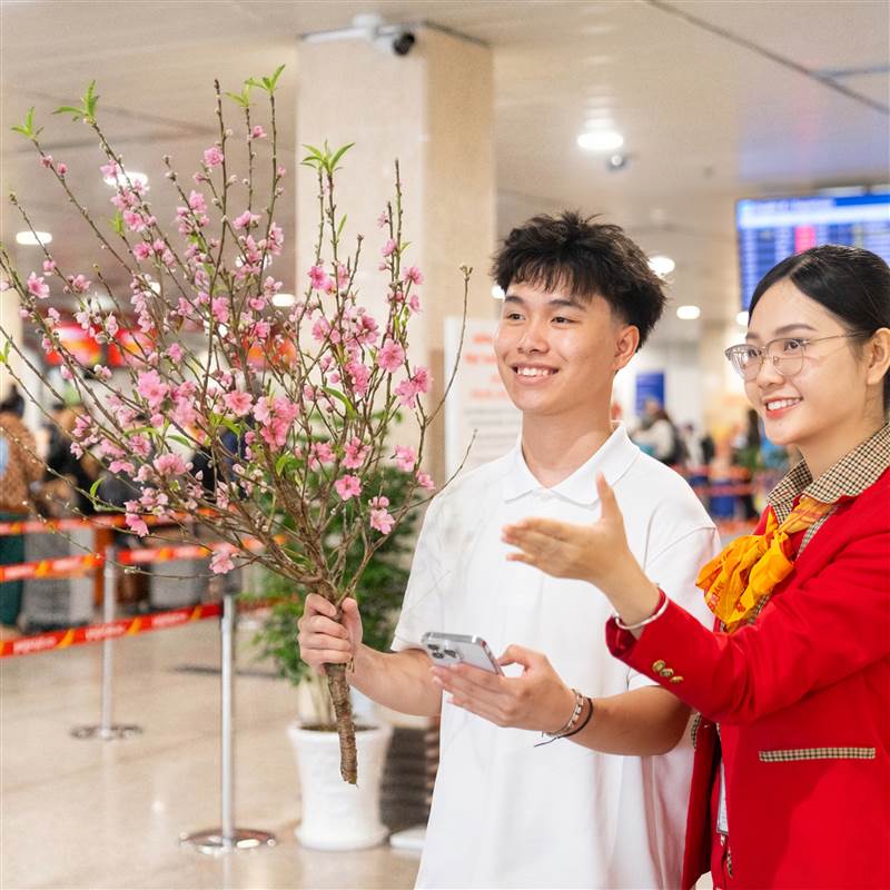 VJC: Vietjet mang sắc mai, đào theo những chuyến bay Xuân 2026