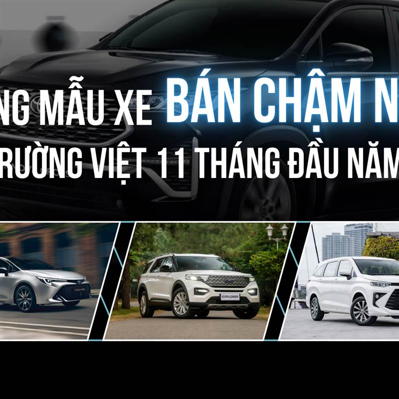 [Infographic] Những mẫu xe bán chậm nhất thị trường Việt Nam năm 2025