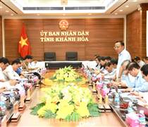 Lãnh đạo UBND tỉnh Khánh Hòa làm việc với đoàn công tác Bộ Công Thương về thực hiện Quy hoạch điện VIII