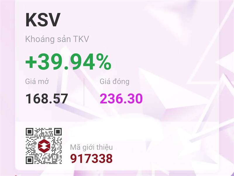 Chốt giá trần sáng nay ksv, msr