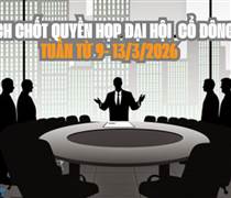 Tin chứng khoán: 121 doanh nghiệp chốt quyền họp đại hội cổ đông tuần tới