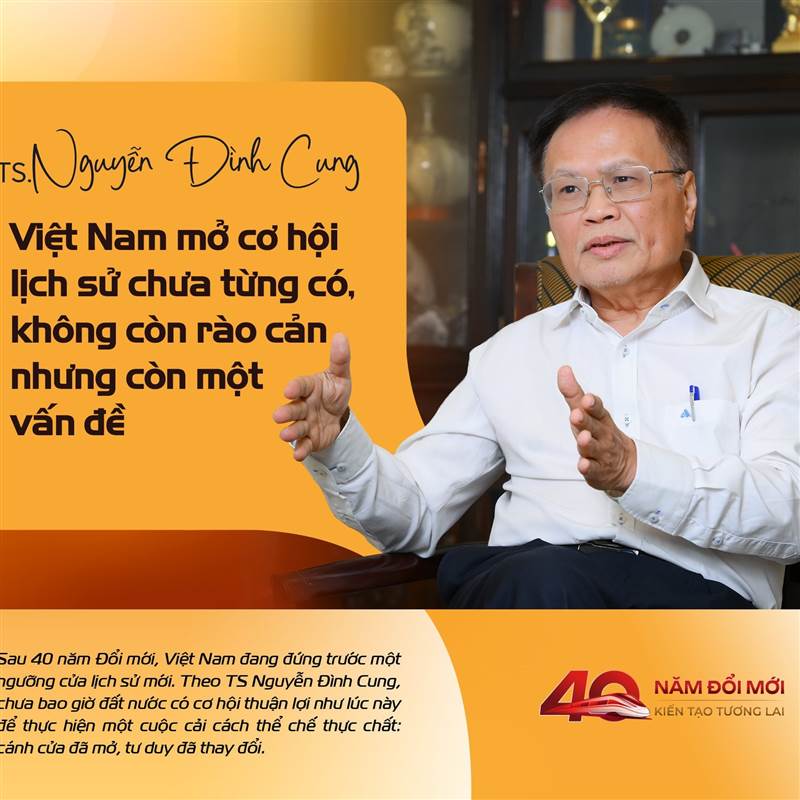 TS. Trần Đình Cung: Việt Nam mở cơ hội lịch sử chưa từng có, không còn rào cản nhưng còn một vấn đề