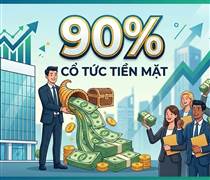 TJC: Một doanh nghiệp chốt ngày trả cổ tức 90% bằng tiền mặt