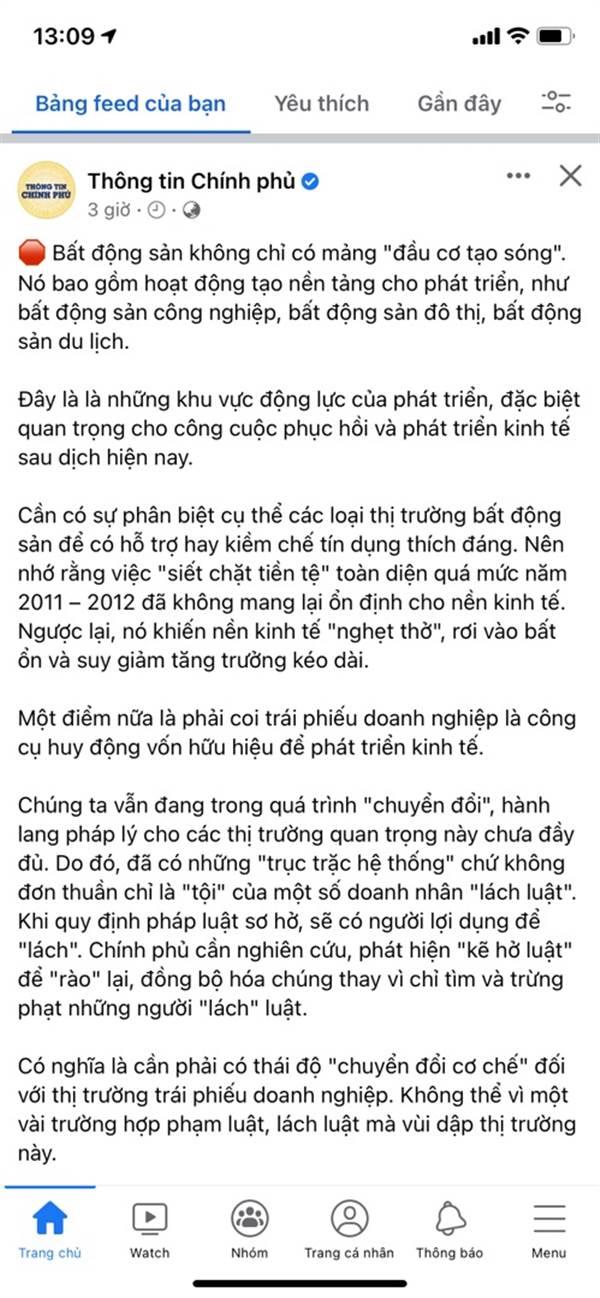 Chính phủ đưa tin rồi. Bà con nắm cổ bất động sản yên tâm nh